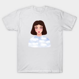 Girl wearing the blue sky, version 1 T-Shirt